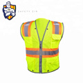 High quality standard yellow green Reflective Safety Vest,high visibility PMS colour fabric can be customizedZippe fasten